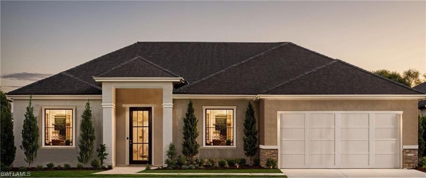 The time-consuming permit work has been done. Start construction soon after closing using the builder of your choice. The buyer just needs to pay the final impact/permit fees of approximately $10,607. This 3-bedroom plus den, 2 bath split floor plan has 1,555 sq ft under air, with an open kitchen floor plan and 2 car garage. Upon closing, the buyer can either begin construction immediately with this model or re-permit the home of their choice. This property is NOT in a FEMA designated flood zone, saving you thousands of dollars per year in flood insurance premiums. The property location is close to Fort Myers, so it's a quick drive to shopping, entertainment, restaurants and the SW Florida International Airport. Get in while these lots are still affordable.