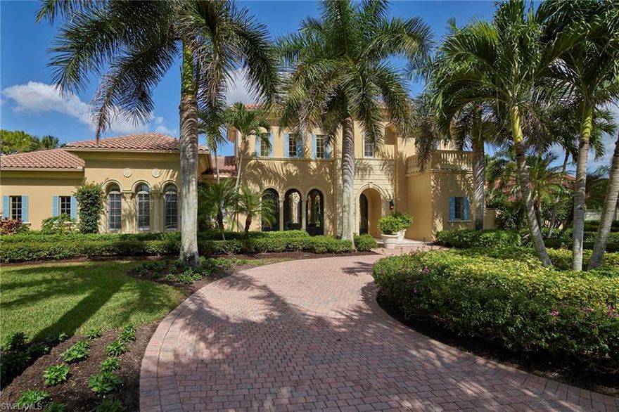 Situated on an oversized picturesque homesite on a quiet cul-de-sac street in the exclusive Grey Oaks Estates neighborhood, this recently refreshed custom estate home exudes quality throughout its over 5,300 square feet of living space. Natural light floods the heart of this bright, open floor plan with soaring ceilings and intricate detail throughout. Nearly every room in the 5-bedroom, 5.5-bath estate has been recently painted and each has a view of the magnificent private courtyard or lake with lush preserve beyond.  Seven sets of doors and numerous windows overlook the intimate courtyard, complete with gas heated pool with sun shelf and raised spa, gas fireplace, summer kitchen with grill, and plenty of seating, perfect for entertaining family and friends. Additional features of this stunning residence include natural stone flooring, open patio with private lake view, detached cabana suite, and a three-car attached garage. A world of luxury awaits you in Grey Oaks Country Club that has recently undergone a nearly $35 million renovation.