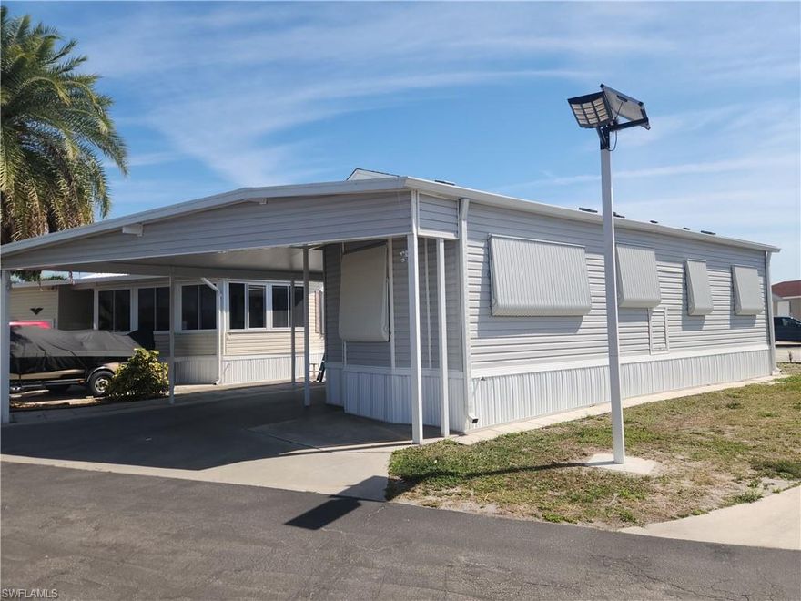 Price adjustment!  Sportsman Village Moore Haven FL ~ a fisherman's paradise located within walking distance of the famed Caloosahatchee River!  All the amenities required for a great 55+ community and you own the land.  This immaculate home is turnkey and ready for occupancy!  Great for the retiring family or a savvy investors dream.  Built in 2012 this home offers 1 bedroom, 1 bath fully furnished and ready for your Florida stay!  The added Florida Room offers additional living space, perfect for entertaining, additional guest space and cooled by a mini-split air conditioner.  Plenty of storage space for personal items, with clam shell exterior shutters, covered carport/patio area and newer washer dryer.  Other featrues include washer/dryer, window treatments, furnishings, dishes, towels etc.  All owners have access to a fenced storage facility, waste collection, water & sewer.  Call today to schedule your private showing.