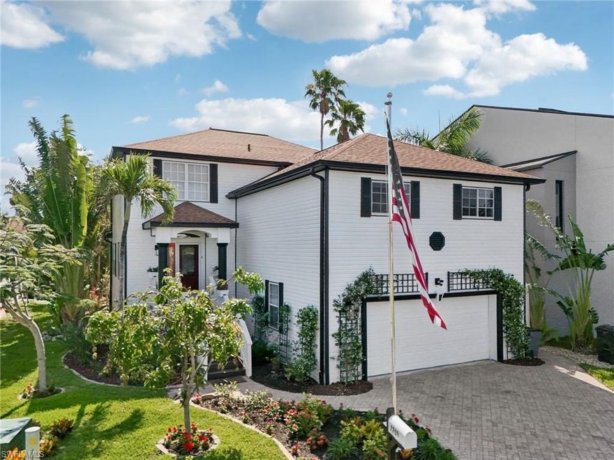 Priced to sell, this direct Gulf Access home with a private boat slip and owner’s pool is located in the heart of S Ft Myers. The interior of this
home features nearly 2800 sq ft, 4 bedrooms, 2 1/2 baths, a private outdoor shower under your Tiki hut and an oversized 2 car garage. The
main living level encompasses the chef's kitchen with granite countertops, double ovens and stainless appliances. Relax with your family and
friends in your private luxury theatre room complete with all the furnishings. In addition, with this open floor plan, you can enjoy the ample size
living and dining areas, perfect for entertaining. Outside is a true paradise, beginning with the Swedish sauna on your sun porch which leads
you to your private rear lanai and deck where you can relax in your hot tub set beneath the Tiki Hut. Upstairs hosts the primary bedroom with
en-suite bathroom as well as not only the guest bedrooms but also the private custom home theatre room. Only steps away you can enjoy
boating from your deeded boat slip with a 10,000 lb. boat lift, and open water Gulf access just minutes away to explore all of the local Islands,
Sanibel, Captiva and Ft Myers Beach, to name a few. Centrally located, Victoria Cove, consisting of only 17 residences offers boating, kayaking,
fishing and is close to everything, including the airport, Lakes Park, shopping, restaurants and so much more. Added bonuses include a 2020
roof, new siding in 2023,high elevation, mature landscaping with fruit trees inclusive of lemon and mango and so much more!
