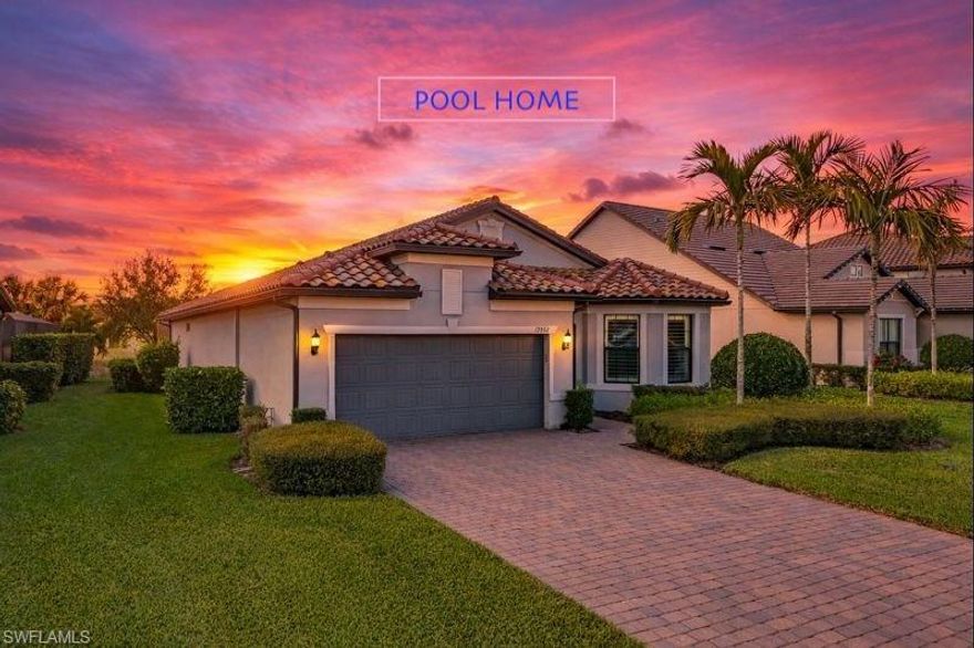 Welcome to this beautifully maintained 2-bedroom plus den, 2-bath single-family pool home in the highly sought-after The Place at Corkscrew in Estero—where everyday living feels a little like a vacation. Tucked away in a quiet, peaceful section of the community, this inviting residence features tile flooring throughout, impact-resistant windows and doors, and a bright, open floor plan designed for both easy living and effortless entertaining. The flexible den works perfectly as a home office, guest room, or bonus space—because everyone needs options. Step outside to your private screened lanai with pool, ideal for morning coffee, afternoon lounging, or pretending you’re “just going out for five minutes.”  The home is conveniently offered partially furnished, providing some furnishings while allowing you to add your personal touch.
The spacious primary suite includes a well-appointed bathroom with a dedicated vanity table, perfect for getting ready in comfort and style. A rare 2.5-car garage offers extra room for storage, toys, or a golf cart, while the extended driveway comfortably fits up to four additional vehicles—plenty of space when friends and family inevitably want to visit. For added peace of mind, this property is not located in a flood zone, offering insurance and ownership advantages. A Generac whole-house generator adds an extra level of convenience and confidence, allowing the home to function seamlessly and comfortably. 
The Place at Corkscrew is famous for its over-the-top resort-style amenities, all centered around a lively village-style clubhouse. Enjoy a spectacular resort pool with a 100-foot waterslide, waterfall, cabanas, poolside service, a full-service restaurant and bar, café, and bourbon bar (because balance matters). Additional amenities include a state-of-the-art fitness center, movement studio, massage room, tennis and pickleball courts, basketball court, sand volleyball, playground, dog park, fire pits, and a packed social calendar that makes it easy to stay as busy—or as relaxed—as you’d like.
Conveniently located near RSW International Airport, Coconut Point, Miromar Outlets, dining, shopping, and Southwest Florida’s beautiful Gulf beaches. Whether you’re looking for a full-time residence or a seasonal escape, this home offers the perfect blend of comfort, privacy, and resort-style Florida living—with just enough fun built in.