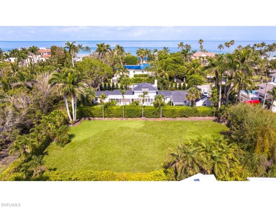 An exciting building opportunity nestled along Shell Alley, a most desirable, almost hidden corridor between Gulf Shore Boulevard and Gordon Drive. Only two privileged owners boast the “Shell Alley” street address and have their property entrances fronting this serene corridor. Highly coveted southern exposure. Beach access is in very close proximity via one of the most charming and, like Shell Alley, almost hidden beach access points in the City of Naples. All of the celebrated amenities of Naples’ famous Third Street South shopping and dining district are just moments away!