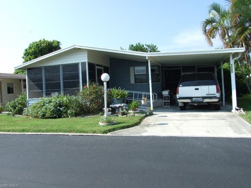 2/2 with two (2) screened- all weather rooms.  All furniture stays with the exception of personal items.
Workshop with laundry.
Water lovers: Community boat ramp that leads to the Gulf and boat storage park.  Picnic pavilion overlooking small lake.
Clubhouse, heated pool, hot tub, billiards, bocce, shuffleboard, horseshoes and many, many activities to enjoy.
Beautifully-kept development.