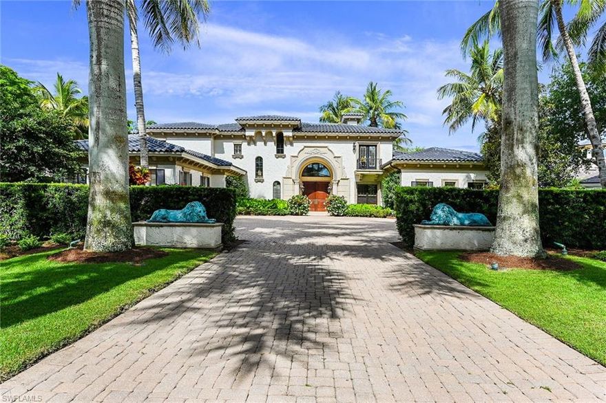 Sophisticated and luxurious estate home in the prestigious Bay Colony Estates, a gated enclave of 75 estate homes, where membership to the exclusive Bay Colony Beach Club is included. Enjoy the southwest views of the shimmering lake, 18th fairway and the preserve from this meticulously built BCB home. This gorgeous estate home offers six bedrooms plus an office, six baths, one half-bath, formal living and dining rooms, a spacious kitchen with a morning room, an exercise room, outdoor kitchen and bar area, two covered outdoor seating areas with gas fireplaces and motorized screens for outside living, all with stunning wide lake views. A three-car garage and separate golf cart garage are accessed via a second driveway leading to a side motor court. A romantic koi pond courtyard leads to a second-floor cabana with a living/dining room, a bedroom, bath and kitchen, making it ideal for family or guests. This home has magnificent manicured gardens, a beautiful pool with a water feature and spa overlooking the lake and a magnificent arbor encompassing the private master suite garden. The second floor has an open terrace with spectacular panoramic views to enjoy stunning sunsets.