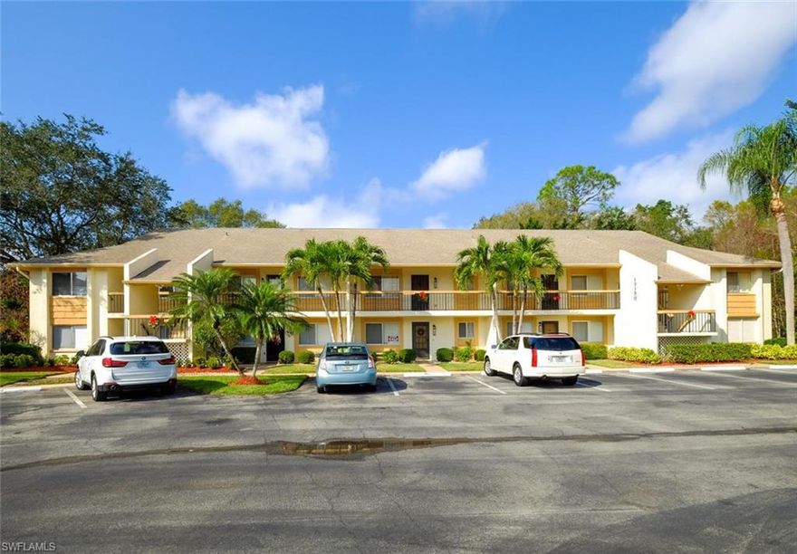 TIMBER VILLAGE II:  This is a lovely 2 bedroom, 2 bath 2nd floor unit that has been meticulously maintained.  There is large tile throughout the main living area, tile in the kitchen and bathrooms and on the lanai.  Low maintenance living at its' best.  There are vaulted ceilings giving a feeling of spaciousness and light.  This home is being offered TURNKEY so it is ready for occupancy for 2017.  The guest area is set up to be used as an office but has a queen sofa sleeper for those occasional guests.  There are solid surface counters in the kitchen and newer appliances.  This is a home to see to appreciate.  Cross Creek is a bundled golf community; pay one low quarterly fee to cover your maintenance and the golf membership.