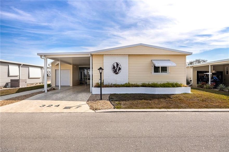 Welcome to your dream home in Six Lakes Country Club! This stunning manufactured home boasts 2 bedrooms, offering the perfect blend of comfort and style. Imagine waking up to breathtaking views of the golf course and serene lake every morning. With a golf cart included, you can easily explore the community and enjoy all the amenities it has to offer. The impact windows provide peace of mind and energy efficiency, while the new roof, shed, and carport added in 2023 ensure that your home is well-maintained and protected. In 2024, a new AC and vapor barrier were installed, adding to the value and comfort of this turnkey property. Whether you're looking for a peaceful retreat or a place to entertain friends and family, this home has it all. Don't miss out on the opportunity to make this your forever home in paradise! Six Lakes is an active adult resident owned manufactured home community w/ Executive 18-hole golf course, putting green, tennis courts, pro-shop, restaurant, community pool/spa, exercise room, pickle ball, shuffleboard, billiards, and soooo much more. Golfing is not mandatory but enjoying your retirement is!