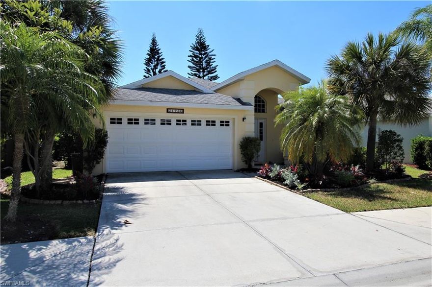 This three bedroom, two bath single family home is located in highly sought after Stoneybrook. LOW HOA FEES and close to  I-75, SWFL International Airport, FGCU, Miromar Outlets, Hertz Arena and much more! Tile throughout the home and the kitchen features granite counter tops and upgraded cabinetry. Home has a serene water view. Plenty of space offering a separate living and family room. Stoneybrook amenities offer exercise room, tennis courts, pickleball, volleyball, basketball, in-line skating rink, bocce ball and baseball field. The golf course is public so you can pay when you play. Are you ready to call this home?