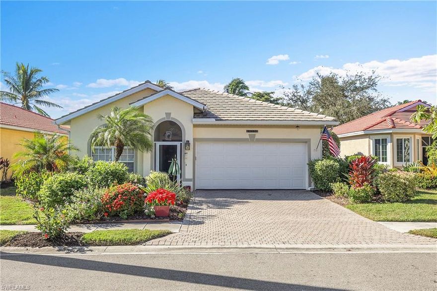 Welcome to this beautiful executive home in the highly sought-after Reflection Lakes community of Fort Myers, FL. This 3-bedroom, 2-bath residence offers 1,719 sq ft of open, airy living. Key upgrades and systems include HVAC (2023), water heater (2019), and a new garage door (2025). Thoughtful interior features include Hunter Douglas window treatments, granite countertops, stainless steel appliances, and an updated primary shower. The kitchen opens seamlessly to the main living areas, ideal for everyday living and entertaining. Step onto the screened lanai and enjoy beautiful lake views with western exposure, delivering stunning sunset skies and tranquil water views. Reflection Lakes is known for low HOA fees and an impressive lineup of amenities: clubhouse, community pool, spa/hot tub, fitness center, pickleball, tennis, basketball, volleyball, billiards, library, community room, BBQ/picnic areas, playground, and bike & jog paths. Conveniently located near dining, shopping, and entertainment, including Barbara B Mann Performing Arts Hall and Florida SouthWestern State College, with a short drive to Southwest Florida beaches like Fort Myers Beach and Sanibel Island. This home offers the ideal blend of location, lifestyle, and lakefront living in one of Fort Myers’ most desirable communities.