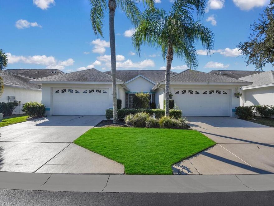 Rarely available villa in Shadowood Villas.  This neighborhood is a hidden gem only 6 miles to Olde Naples and with easy access to I75, shopping and dining. Three bedrooms and two bathrooms with a 2 car garage. The home was painted throughout interior and all carpets replaced prior to going on the market.  Enjoy the large screened lanai area and the benefit of being the end villa allowing the use of the extra side yard. This one is ready to move right in.