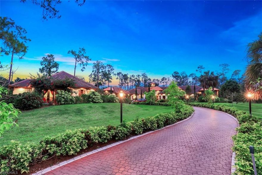 A MUST SEE!!!! RARE OPPORTUNITY IN OAKES ESTATES OF NAPLES FLORIDA.
APRX. 4 ACRES fully sodded, irrigated, fenced and gated.
Situated on a quiet cul-de-sac surrounded by new million-dollar homes.
The small existing house on the property was purchased in 2013 and was completely gutted to build a new home with a detached guesthouse in 2015 that boasts 7234 sq. ft. under air, 10224 sq. ft. under roof, and 8928 sq. ft. of a pool deck AND PAVED DRIVEWAY. 
This Palatial masterpiece was constructed by an esteemed builder in the Naples area, no expense was spared on this property built for his own family. 
It was designed with family style entertaining in mind; En-Suite Bedrooms with personal full-sized bathroom, boasting luxurious finishes, cathedral ceilings, stone and hardwood flooring. 
The Estate has 3 full Kitchens, Butler’s Pantry, 6 Full Bathrooms, 1 Powder Bathroom, 4 Fireplaces, Jacuzzi Tub in Master Bath and a Spa/Sauna with 75 Jets by Pool areas.
Impact glass French doors/windows, LED lighting, Exterior Mahogany Doors, interior solid doors, wood burning fireplaces, generator etc.