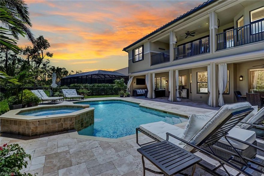 Must see this highly upgraded Venetian floor plan in Riverstone. This stunning 5 bedroom plus loft and den is perfect for any family. The home opens to a resort style pool and outdoor living area that must be seen to appreciate. The gourmet kitchen features stainless steel appliances, granite counters, tumbled marble tile backsplash, large island, extended bar, wine cooler and extended cabinetry with lots of storage. This home has over $270,000 of pre & post closing upgrades including, hardwood floors, travertine pool deck, storm smart electric screens, built in cabinetry, crown molding,  landscape and outdoor lighting, custom shades and plantation shutters and gorgeous light fixtures throughout. Riverstone has amazing resort-style amenities: indoor/outdoor basketball courts, fitness center, 2 pools, water play area, tiki hut, jacuzzi, kids play area, 5 lit hard tru tennis courts & more Open Now!. All this plus located in an A-rated school zone!