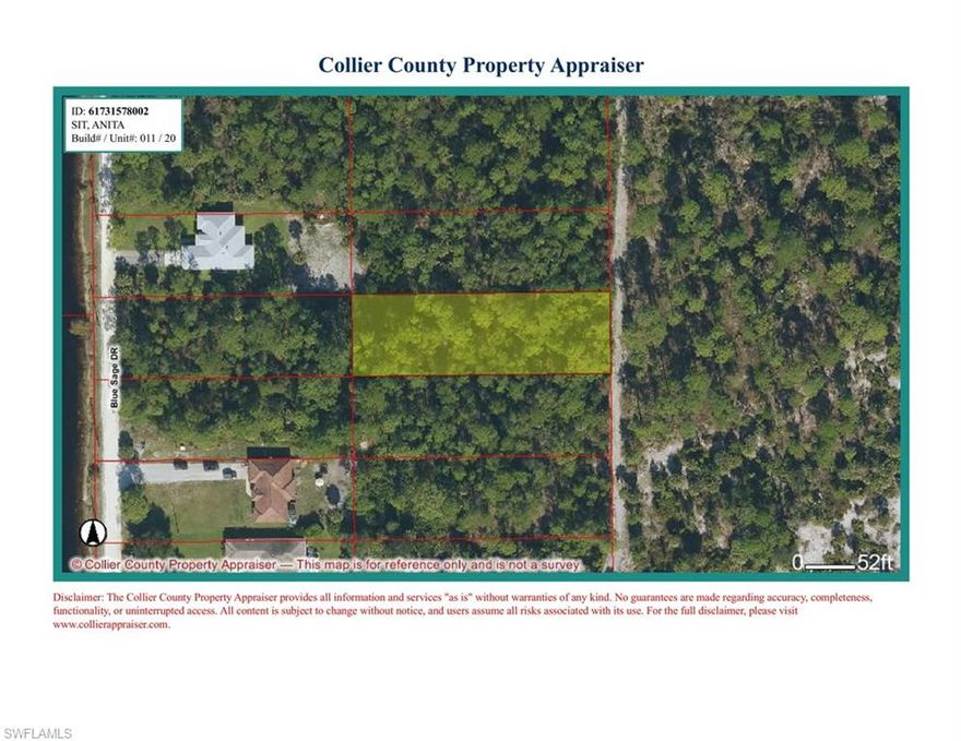 This ½ acre residential lot is to be sold with four contiguous ½ acre lots providing a great opportunity for your own private 2.5 acre retreat and only minutes to the beautiful Naples downtown and beaches. Just around the corner from the super exclusive Hideout Golf Club. Right behind on the east side is the beautiful Conservation Collier Nancy Payton Preserve with its magnificent trails. Two adjacent ½ acre lots at the same price and terms (ML #226016698 & 226016723). The two lots behind on the west side front directly on Blue Sage Dr (ML #226016422 & ML#226016611) for a once in a lifetime opportunity to have your own 2.5 acre homestead preserve for a total price of only $695,000.