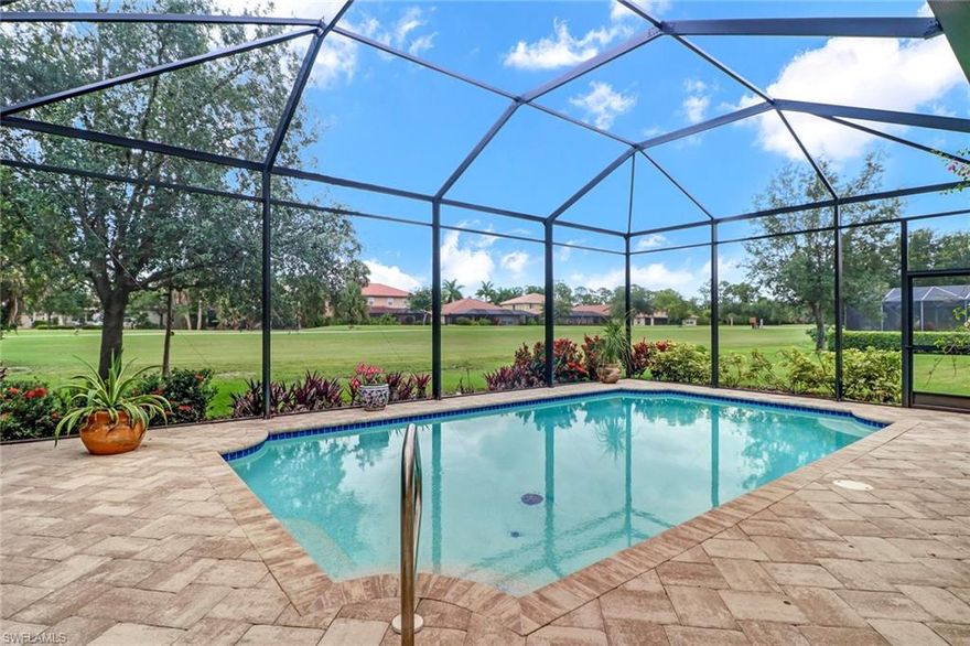 Rarely available POOL HOME in the gated community of Valencia Country Club! Brand new 2020 roof, fresh interior paint throughout and plank tile floors on the first level. Spacious family room and a large kitchen with ample cabinet and counter space... Just perfect for entertaining! The large second floor master bedroom offers plenty of natural light from the beautiful bay window and room for a sitting area or private office. 3 guest bedrooms are also situated on the second level allowing optimal first floor space for entertaining. Step outside to take in the golf course view or spend a day in the newly added pool in 2016 with a pavered pool deck, screen enclosure and new pool heater. Valencia Golf & Country Club has low fees which include landscaping, a guard gate, irrigation and a monitored security system. The golf course is a public course & does not require a membership from residents. The newly renovated club house features a resort style pool, fitness center, common area and on-site management. Valencia is located just minutes from the new Orange Tree shopping center and the new 60+ acre Big Corkscrew Island Park being built.