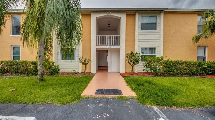 Cute and Quaint 2 bedroom 2 bath condo in Sunset Pointe At Fort Myers.  Impact windows, and tankless water heater.  This condo is conveniently on the first floor!  Super clean unit with natural light coming through!  When you step in you will be surprised with how open this condo unit is.  Very cool kitchen with butcher block as counter tops!  And who wouldn't love that walk in pantry?  Both bedrooms are a perfect size! Beautiful screened in Lanai overlooking lush green landscaping. Beautiful courtyard area with BBQ and picnic area for fun under the sun.  Community pool surrounded by fantastic palm trees taking in that Florida Feel!