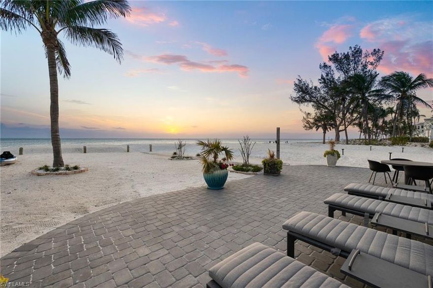 Most affordable home on the beach - your Bonita Beach retreat awaits! Experience the pinnacle of coastal comfort at this stunning 5-bedroom, 5.5-bathroom beachfront home on Bonita Beach. Whether you're looking for the ultimate personal escape or a high-performing investment, this turnkey, fully furnished residence delivers exceptional value and breathtaking Gulf-front living.  Step inside to discover expansive living spaces designed for effortless entertaining and relaxation, all complemented by elegant finishes and thoughtfully curated décor. The primary suite is a true sanctuary, featuring a gas fireplace, spa-inspired ensuite, walk-in closet, and private screened lanai—the perfect place to unwind to the sound of the waves.  Outside, paradise awaits with a brand-new ground-level pool, a stylish paver sun deck, and screened lanais on every level, offering front-row seats to Bonita’s world-famous watercolor sunsets. Lush professional landscaping enhances the curb appeal, while the home’s prime location puts you just moments from top dining, shopping, entertainment, and major travel routes.  Whether you’re chasing sunsets, serenity, or smart investment potential, this exquisite beachfront home delivers it all. Don’t miss this rare opportunity—schedule your private tour today!