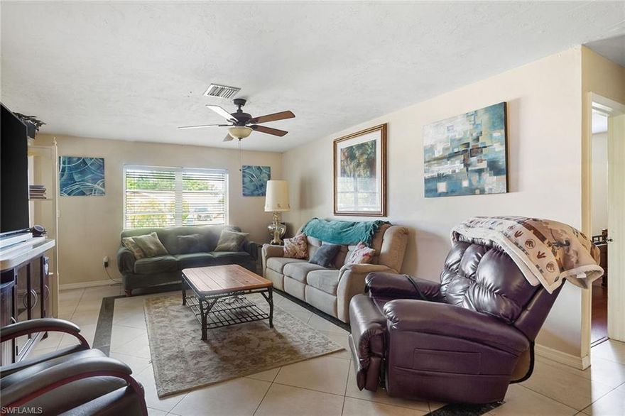 Motivated sellers, No hurricane damage of any kind. Big opportunity to own in a great neighborhood close to top schools and downtown Naples. Potential for pool in the backyard! New water heater just installed. Great backyard with new sod, landscaping and offers privacy! This three-bedroom ranch-style home offers a spacious living room with tile flooring in the living areas and wood laminate flooring in the bedrooms. Just repainted inside and out. Updated appliances added recently as well. There is a large screen porch off the back of the home and a one-car attached garage. The master bedroom has a private bath and double closet. Large laundry room with laundry tub.

Very convenient location close to downtown and beaches yet in a private deed restricted neighborhood. You'll love sitting on the porch enjoying the privacy and spaciousness.