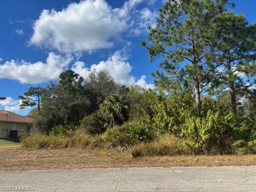 Half-acre lot in a quiet, convenient Lehigh Acres neighborhood, just estimated 5 miles from SR 80 and close to shopping. Surrounded by new construction, ideal for building or investment in this rapidly growing area.