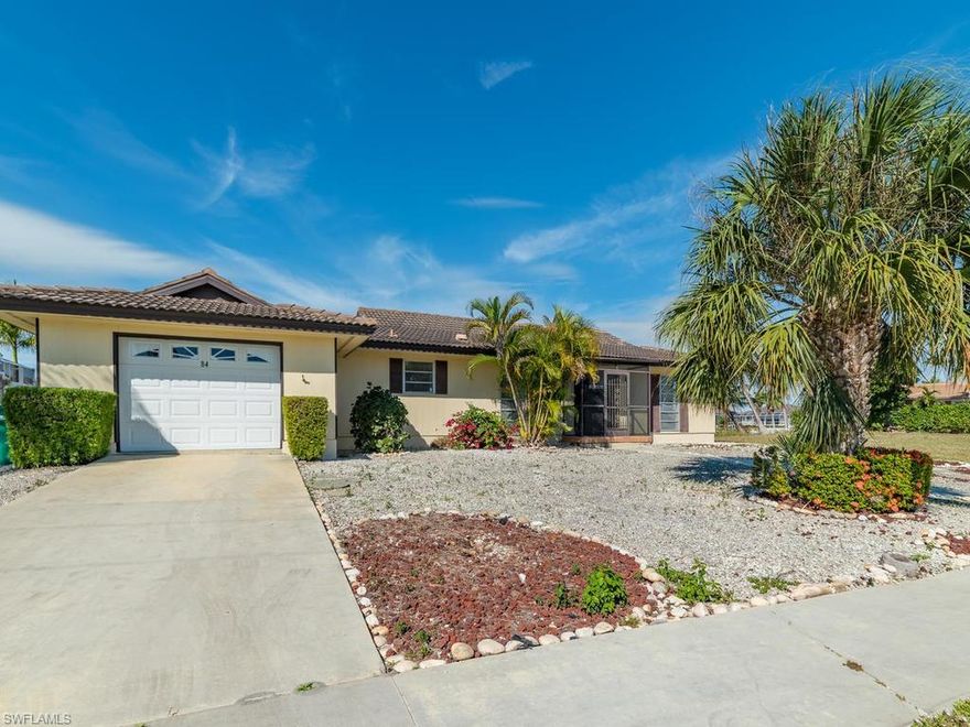 Waterfront home with pool, Located on a quiet cul-de-sac, original "Aruba" model built by Deltona. 3 bed/2 bath Single family pool home with water indirect access about . 5 mile to Residents Beach. Renovate, or rebuild, being sold AS IS,  ne bridge to Gulf of Mexico via Smokehouse Bay.