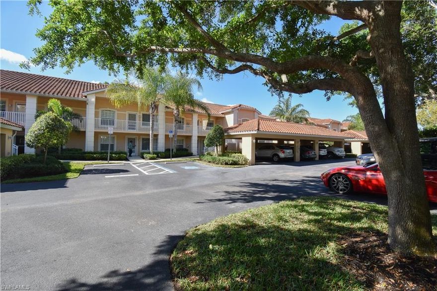 This well kept 2nd floor unit boasts spacious cathedral ceilings as well as quiet views of the nature preserve. Bonita Fairways offers a public golf course with clubhouse amenities such as a community gym and large pool. You will not find a more convenient location with a short distance to shopping, beaches, dining, and easy access to all major roadways. Newer countertops & appliances. A/C is new in 2016, and the association is currently working on a roof replacement.