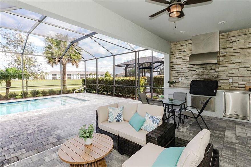 Escape to warm, sunny Southwest Florida and enjoy your perfect seasonal getaway in this stunning golf course pool home, located within a beautiful gated resort community.

Designed for relaxation and entertaining, this spacious 3–4 bedroom, 3-bath home features an open floor plan with a large kitchen island, ideal for gathering with family and friends. Step outside to your private pool and heated spa, where you’ll experience breathtaking sunset views over the golf course and water—your own private slice of paradise.

With all-tile flooring throughout, this home seamlessly blends indoor and outdoor living. Spend your days lounging poolside, and your evenings enjoying dinner on the screened lanai as the sun sets over the horizon. 

Just steps away, you’ll find exceptional resort-style amenities including a community pool, outdoor bar and grille, fitness center and spa, pickleball, tennis, bocce courts, driving range, putting green, and golf pro shop—everything you need for an active and relaxing vacation.

Beyond the community, explore the charm of Ave Maria’s “European-inspired” Town Center, featuring shops, restaurants, and lively events. Enjoy the local water park, and a vibrant calendar filled with festivals, live music, car shows, and more.

Whether you're planning a family vacation or a couple’s escape, this home offers the perfect blend of luxury, comfort, and fun.

Come experience it for yourself—because in Ave Maria ~ Once you get here, you "get it"