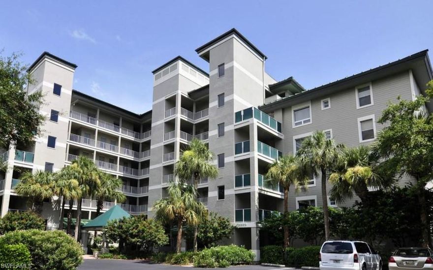 C9717- Enjoy truly breathtaking panoramic views of golf courses, lakes and colorful western sunsets that you will not find anywhere else! These forever long vistas greet you in every direction. This 7th floor Penthouse boasts 3 bedrooms, 3 bathrooms and an inviting den. The open floor plan features abundant natural light, high ceilings, an easy flow between the kitchen, great room and a large lanai with sliding glass doors for all weather enjoyment. The lanai offers an extra 371 square feet of entertaining space in addition to the spacious 2,959 sq ft of fabulous air-conditioned living area. Windows have been replaced with impact windows and the lanai is protected with hurricane shutters. 2 car enclosed garage. The Crossings neighborhood amenities include a pool, spa, pool pavilion and is a close walk to the Bonita Bay Club. Bonita Bay amenities include 3 on-site parks, a private beach park, 12-mile network of pathways and a marina and restaurant. The Bonita Bay Club is member owned and offers 5 golf courses, 18 tennis courts, pickleball, restaurants, spa and salon, state-of-the-art fitness center, resort style swimming pool and social activities.