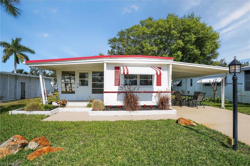 NOT LOT RENT OR CO-OP here!! You own the land!! Come see this Amazing 2BR, 2BA home in an unbeatable location—across the street from the community pool, clubhouse, and shuffleboard! This move-in ready gem was FULLY updated in 2019 & comes FURNISHED offering modern finishes and effortless living. Enjoy peace of mind with newer HVAC, a new roof installed in 2022, complete with warranty through 2037. Low HOA fees make this an ideal full-time residence, seasonal retreat, or investment opportunity. Perfectly situated just minutes to Marco Island and only 5 miles from Naples’ famous 5th Avenue, where you’ll find world-class dining, shopping, and beaches. Location, updates, and value all in one! Act Fast & make this beauty YOURS!