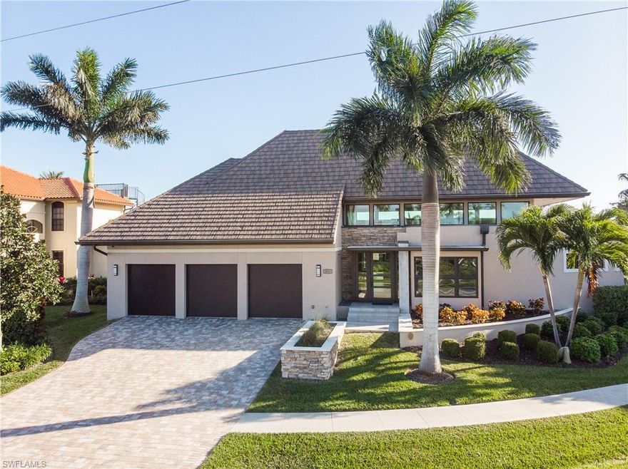 Welcome to 821 Magnolia Ct. This stunning architectural custom home has everything you and your family will need for Marco Island. Located in Olde Marco, gives boaters a short ride to the Marco River and 10,000 islands. With southern exposure this expansive lanai will give you and your family sun throughout the year. Unique African Anagrey cabinets throughout as well as designer furnishings. 3 car garage, dual a/c, central vac, 13k lift, newer seawall, gas fireplace, underground gas tank, walk in closets/pantry, and many more upgrades. This house has all the modern amenities desired on Marco Island!