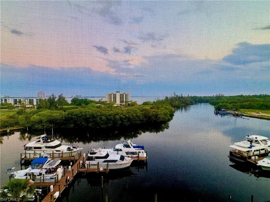 Enjoy stunning river views from this comfortable, tastefully renovated condo located next to Marina Town—home to four waterfront restaurants, a boat club, weekly live music, and a sparkling canal lined with yachts. Inside, newer laminate flooring and an inviting layout welcome you, while wall-to-wall patio doors frame sweeping views of the marina canal, river, and passing boats.

This well-loved home offers an excellent opportunity for a hands-on buyer to personalize the kitchen and bathroom to their taste. Residents enjoy access to a community clubhouse and a heated pool overlooking the marina. Lease a boat slip, stroll along the scenic canal-front path, or hop on the free seasonal trolley to downtown Fort Myers’ revitalized River District, featuring more than 60 restaurants, galleries, theaters, shops, and entertainment venues. Honor is motivated and open to offers.