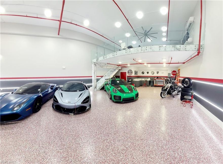 Unit 104 is located within The Caves, a private luxury garage community designed for those who want more than basic storage. The community is fully gated, climate controlled, and built for car, boat, and RV owners who value security, quality, and having a space they can actually use and enjoy. Amenities include an owner’s lounge, wash bay, and a strong sense of community among owners. Unit 104 offers approximately 663 square feet, measuring 25.5 feet wide by 26 feet deep, 12X14 ft garage door providing a versatile layout ideal for vehicle storage, hobby use, or a personal workspace. The unit is mezzanine-capable, with options for walk-up mezzanines, bathrooms, and custom build-outs depending on how you want to use the space. Whether you’re looking for secure vehicle storage or a flexible personal retreat, Unit 104 is a great opportunity within one of Cape Coral’s most sought-after luxury garage communities.