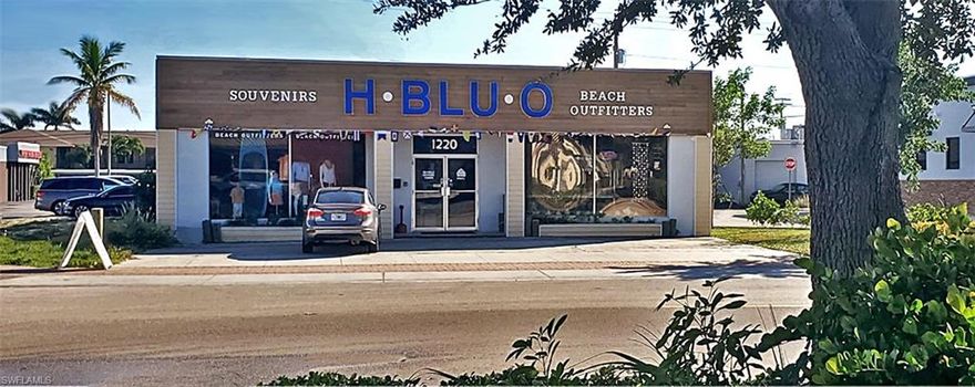 H BLU O Beach Outfitters. One of the largest retailer of beach supplies, custom Cape Coral t-shirts, souvenirs and accessories. Free standing building 4,450 sf. Ready to move in. TURNKEY lucrative business located in the heart downtown Cape Coral. Parking lot and additional parking available. Building ONLY 1.195 million, building cap rate 9, or Business ONLY for sale 250k. or BOTH 1,445 million. 
Location Desc.: H BLU O Beach Outfitters. Downtown Cape Coral. Fast growing downtown area. High traffic flow.
Highlights:  business cap rate 12 , TURNKEY, established existing business. Located in the heart of Cape Coral. Profitable. High volume sales and traffic, Established family business. Financials available. Call for more details.