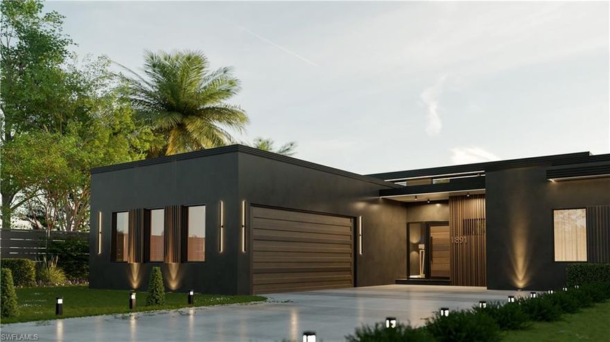 Striking contemporary villa located at 1891 Latham Dr, Lehigh Acres, FL 33972. Villa Nacho offers a refined balance of privacy, design, and comfort, featuring 4 bedrooms, 4 bathrooms, and a 2-car garage on an expansive 12,693 SF lot with approximately 2,171 SF of living space. Designed with high ceilings and an open, airy layout, this residence showcases ceramic and tile flooring throughout, a sleek modern kitchen with island, and thoughtfully designed living areas that flow seamlessly to the outdoors. The private terrace, pool deck, and pool create a serene retreat surrounded by lush landscaping—perfect for quiet relaxation or entertaining guests.Built with light-gauge steel-frame modular construction, this brand-new home combines architectural elegance with durability and efficiency. Offered at $675,000, Villa Nacho is a statement of modern living and understated luxury in Lehigh Acres. Schedule your private showing today.