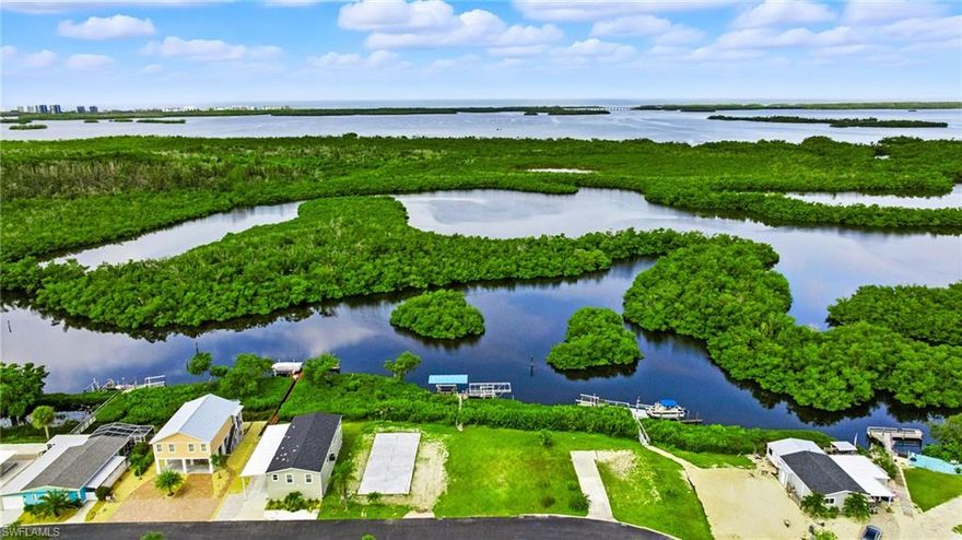 Build your dream home on this one-of-a-kind waterfront lot in the highly desirable 55+ community of Spring Creek Village. This coastal gem offers direct Gulf access on the scenic Spring Creek waterway—perfect for those who love both the tranquility of back-bay kayaking and the thrill of open-water boating. Launch your toys from the existing private dock and be in Estero Bay, New Pass, or Dog Beach in just 10–15 minutes by boat or a short kayak paddle. Along the way, enjoy breathtaking views of dolphins and manatees gliding by, or simply savor your morning coffee or evening cocktail while overlooking a natural preserve filled with native wildlife and birds. This lot is your blank canvas—design a home that suits your lifestyle and enjoy every day like you’re on vacation. The amenity-rich community has something for everyone: clubhouse, pool, spa/hot tub, tennis, pickleball, shuffleboard, bocce, basketball, billiards, an activity center, and even a stocked freshwater lake and fishing pier. With low HOA fees, easy access to Coconut Point Mall, fine dining, golf, the Hyatt at Coconut Point, and RSW Airport, you’re perfectly positioned between Naples and Fort Myers. New medical centers are also close by for peace of mind. Inspired by the Hawaiian Islands, Spring Creek Village offers not just a place to live—but a lifestyle to love.