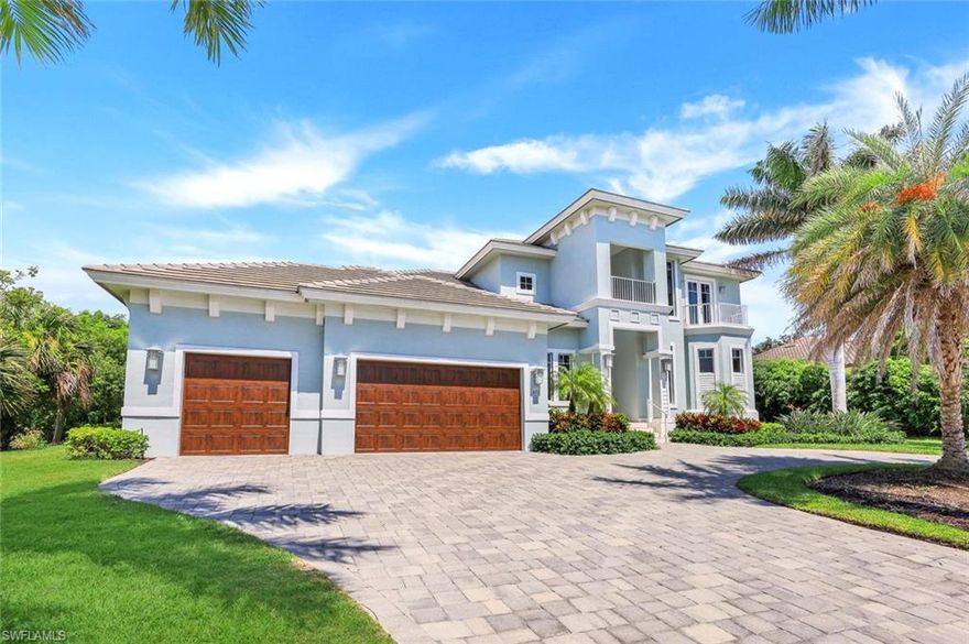Meticulously kept R.K Reiman Construction Custom Turnkey Home situated on a half-acre located in Marco Island’s sought after Estate section. This residence boasts 4 bedrooms + den, four full baths, three car garage, and lush landscaping. Entering the home through custom front doors leads you into a grand entrance with 20 + foot ceilings and expansive views. Open concept with exceptional great room provides the opportunity to entertain family and guests comfortably. The gourmet kitchen with oversized island and breakfast nook will accommodate any occasion. The master suite is located on the first level which provides ultimate privacy. First level also provides Study with custom built ins and a guest suite with pool bath. Second level offers two spacious bedrooms, two bathrooms with a private terrace and balcony capturing views of iconic Marco Island skyline. Through the sliders you enter the oversized outdoor space and private backyard. The tropical oasis feel, summer kitchen, pool and spa provides ultimate coastal atmosphere. This residence is also an income producer with a proven rental history. This private estate with majestic curb appeal has been masterfully designed.