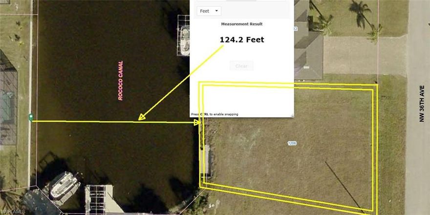 Cleared GULF ACCESS LOT with a NEWER SEAWALL in place. Located in the growing North West Section of Cape Coral Florida. This Lot is ready for that New Construction Home. It is located on the Rococo Canal that is about 120ft+ wide with some INCREDIBLE views and fishing right from your backyard. 

Conveniently located less than 5 minutes to the Coral Oaks Golf Course, 15 minutes to Punta Gorda. This location is part of the North 3 - 2028 City Water and Sewer Expansion. Just minutes from the North Spreader Canal, this location provides convenient access to Matlacha’s vibrant waterfront dining and charming island atmosphere.

Additionally, it is located near the highly anticipated Seven Islands project, a future Cape Coral landmark featuring mixed-use spaces, upscale restaurants, marinas, and entertainment. Enjoy breathtaking sunsets every evening with the lot’s desirable WESTERN exposure, providing a serene and picturesque backdrop for your future home. 

Imagine designing your ideal residence on this prime piece of real estate, where every day begins and ends with the tranquility of waterfront living. Whether you’re an avid boater or simply seeking a slice of paradise, this lot provides the perfect canvas for your vision.