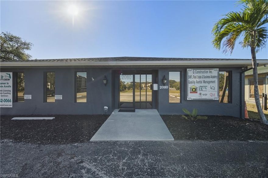 Fully renovated 2,384 SF free-standing office/medical building in Fort Myers’ Midtown corridor. Fresh
remodel includes new ceilings, LED lighting, luxury flooring, fixtures, stone-counter kitchenette,
oversized bathrooms, 4 large offices, 1 small office, 10×12 conference room, walk-in lobby, and a
1,000 SF open flex area ideal for expansion or sub-leasing. Large 16,900 SF lot with extensive paved
parking. Newer roof (2023). Multi-tenant potential with strong rent upside. SBA ready. Seller financing
available. Minutes to Colonial Blvd, Downtown, US-41, hospitals, and government centers. Turn-key
and ready for immediate occupancy for owner-users or investors.