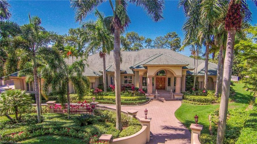 H.11911 - OPPORTUNITY KNOCKS !!!  JUST REDUCED $500,000!!  This home was 6 million to build and is now PRICED $500,000+ UNDER APPRAISED VALUE. This quality custom-built Estate home is perfectly situated on an oversized lot at the end of the cul-de-sac and was elevated to maximize views of the distinctive Pines 9th hole.  Walking distance to the New Grey Oaks Clubhouses. Features include Four-bedrooms plus, office, Home theater room, crafts room, 4 full bathrooms, 2 half baths, expansive kitchen, Subzero refrigerator, 7682 SF under air, pool, spa, three car garage with air-conditioned storage, custom moldings, two covered outdoor living areas, solid mahogany doors throughout, oversized baseboards, crown molding, 2 laundry rooms and 2 wet bars, Hurricane shutters hidden in soffit, back up generator, southern exposure and much more. Easy to Show, call today for a Tour!!!