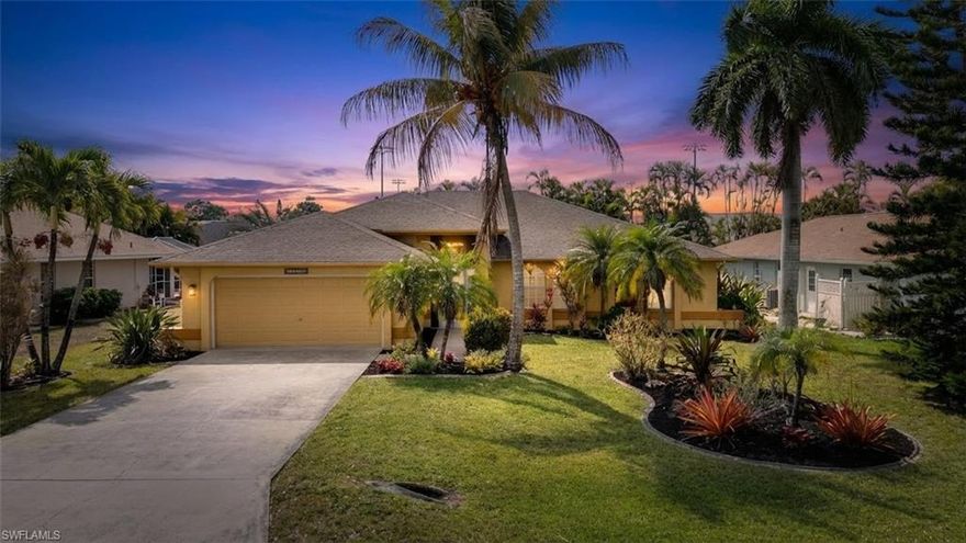 Priced to sell in one of Fort Myers’ most desirable and rapidly growing areas! Experience the best of Southwest Florida living in this beautifully renovated pool home in the highly sought-after Caloosa Trace community! Offering the perfect blend of lifestyle, comfort, and investment potential. From the moment you arrive, you'll notice the lush landscaping and double entry doors that lead into a bright great room with a desirable split floor plan - perfect for everyday living and entertaining. Luxury vinyl flooring flows throughout the entire home, while the elevated kitchen features quartz countertops and a stunning waterfall island. Step outside to your private screened lanai with a heated pool and spa, all controlled from your phone with the iAquaLink smart system. Enjoy your tropical backyard oasis surrounded by privacy and fruit trees including banana, lemon, orange, and dragon fruit. Recent updates include a newer A/C system, Roof (2017), Water Heater (2019), Well Pump (2023), Pool Pump (2026), Pool Heater (2023), and a Ring home security system. This versatile home is perfect as a primary residence, second home, or investment opportunity and is currently operating as a lucrative Airbnb with excellent cash flow potential!! Conveniently located just minutes from shopping, dining, and entertainment near Gulf Coast Town Center, FGCU, Hertz Arena, I-75, and Southwest Florida International Airport. A short drive brings you to the white sands of Fort Myers Beach and Sanibel Island, where the serene beauty of the coast awaits. Situated in Flood Zone X (NO FLOOD INSURANCE REQUIRED). Don’t miss this opportunity!!
