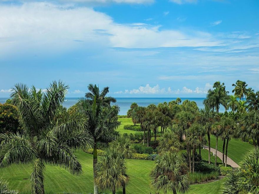 C17952 - Splendid SW views over a manicured Park Shore park looking directly out to the sparkling blue waters of the Gulf. Enjoy beachfront living at its best in this freshly painted former model. Ideal corner location offers breathtaking sunset and glorious sunrise views with screened balconies on both the east and west sides. 
Le Jardin is a low density, amenity-rich building of just fifty-two residences. There are 3 newly renovated guest suites, beach side pool and spa, BBQ grills, a Har-Tru tennis court, fitness center with sauna and steam, massage rooms, card room, club room, bike storage room plus 2 under-building garage spaces. Gated w/24-security, and each unit has its own elevator lobby ensuring privacy. Located on prestigious Gulf Shore Blvd. N. just across the street from Venetian Village w/specialty shops and wonderful eateries. As an owner in Park Shore it is possible to purchase or lease boat docks across the street offering the option of exploring Naples by water. A highly desired area of town just moments away from Waterside Shops, Mercato & Artis Naples or famed 5th Ave. & 3rd St. So. known for world-class restaurants, galleries and shopping.