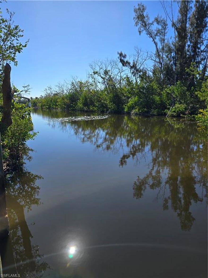 PRICE REDUCTION-MOTIVATED SELLER! Pine Island Cove, nestled on Pine Island, near Flamingo Bay, is a well-kept secret. Eagles and Ospreys are abundant, the island is part of Old Florida's Nature, and has some of the best fishing in the world.  Vacant waterfront lot in this 55+ mobile home community. Lot is situated on a canal that has access to Pine Island Sound and the Gulf, via a boat lift. Community has amenities such as heated community pool and spa, pickleball, dog park, community boat ramp and lift.  On site boat and RV storage available.