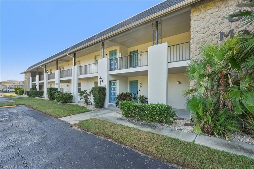 Fantastic opportunity with a New Kitchen in the last month and beautiful views of the canal and pool! This spacious 2-bedroom, 2-bathroom condo is located on the main level, offering easy access and a large screened-in porch perfect for relaxing or entertaining. The primary bedroom features an en suite bathroom and a generous walk-in closet. Ceramic tile flooring throughout the unit provides a clean, modern look, and the kitchen is ready for you to create the space of your dreams. The open-concept great room combines dining and living areas, providing a bright, airy atmosphere and plenty of room to customize. Don't miss this chance to own a piece of paradise!