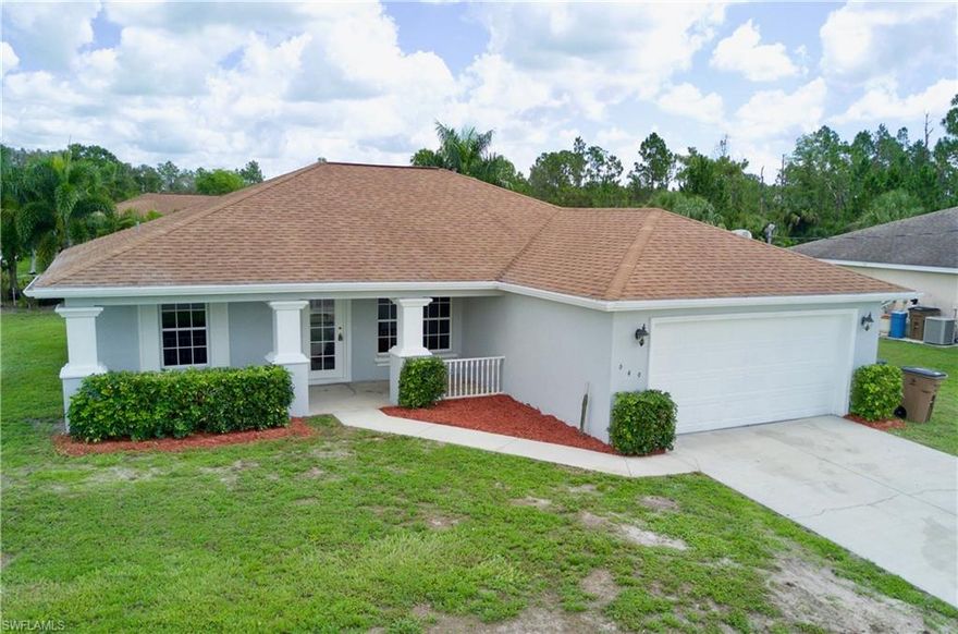 Fresh and like new again! This move in ready 3/2/2 is situated on a spacious corner lot and surrounded by other beautiful and well maintained houses as well! Features cathedral ceilings, plant shelves, all new paint inside and out, brand new tile throughout, updated appliances, new fixtures, attractive landscaping and more! As you walk up to the front entry, the ranch style open porch will instantly make you want to take a seat and feel at home. The split floor plan design gives everyone the privacy that they need and the ample kitchen area has plenty of cabinet space, reverse osmosis drinking water and a pantry. The master bedroom has a large walk in closet and master bath has a linen closet. Right outside the rear sliding doors, you will find a screened lanai that overlooks the yard where you can watch the kids play and enjoy the breeze on cool days. Includes a security system & hurricane impact windows that provide protection AND insurance savings on your annual premium! Equipped with the bonus of in wall pest control units on the exterior so the pest control company never has to spray inside because of the barrier!*MULTIPLE OFFERS, HIGHEST & BEST OFFER BY 6/16/20 AT 5:00PM EST*