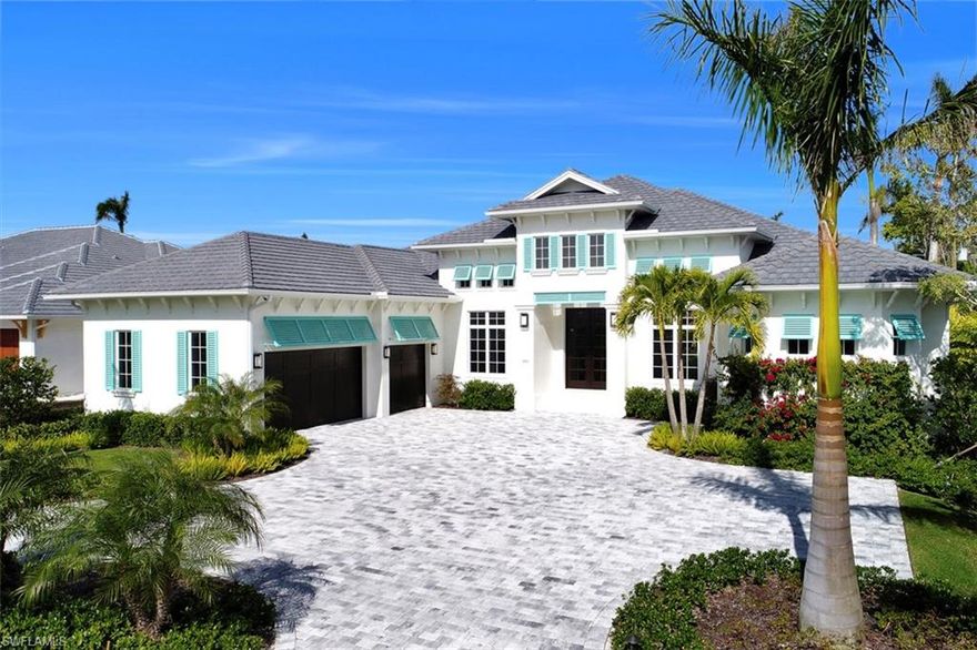 H.13169  A significant price reduction, must make this the best value 2017/2018 home in The Moorings. Timeless elegant design, highest quality construction & premium location come together in a stunning home positioned on one of the best Moorings streets. Quiet Spring Line Drive, West of Crayton Road is a short walking distance to the private Moorings Beach Park.  This luxurious home offers the perfect balance of casual & elegant living.  Built by Dillman Construction, one of Naples premier builders, the home features wide-plank Legno Bastone European oak floors, extensive molding, and custom woodwork throughout. Gorgeous outdoor area, w/ 40-foot lap pool & spa, outdoor kitchen and open view gas fireplace.  Other great features include Sub Zero & Wolf appliances, hidden walk-in pantry, & coral stone pool deck.  Current owner spent over $70k in further improvements including a 2 ton garage a/c, attic dehumidifier, plantation shutters, water filtration system, additional wood flooring, landscaping & more. Call today for your private showing.