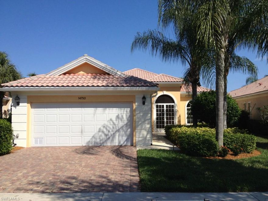 This home has an amazing lakefront location and water views.   The extended, screened lanai is the perfect place to entertain and enjoy our Florida weather and lifestyle.  Inside, you will love this open floor plan with built in vacuum unit, entertainment center and shelving in the study.  His and her separate baths and loads of closet space make the master bedroom one you will love.  This is one of the lowest priced homes per square foot in the area.

San Remo at Palmira is a private gated community with extremely LOW HOA fees.  Fees pay for all landscaping, irrigation, alarm and basic cable,  Its first class amenities include a resort style pool, tennis facilities, gym, clubhouse, and optional Palmira Golf Club and Renaissance Club Social Membership.  YOU will appreciate how this home will show and actually sell itself!  Visit San Remo's website for a list of all the upgrades and amenities it offers.  http://www.sanremopalmira.com/outside_home.asp