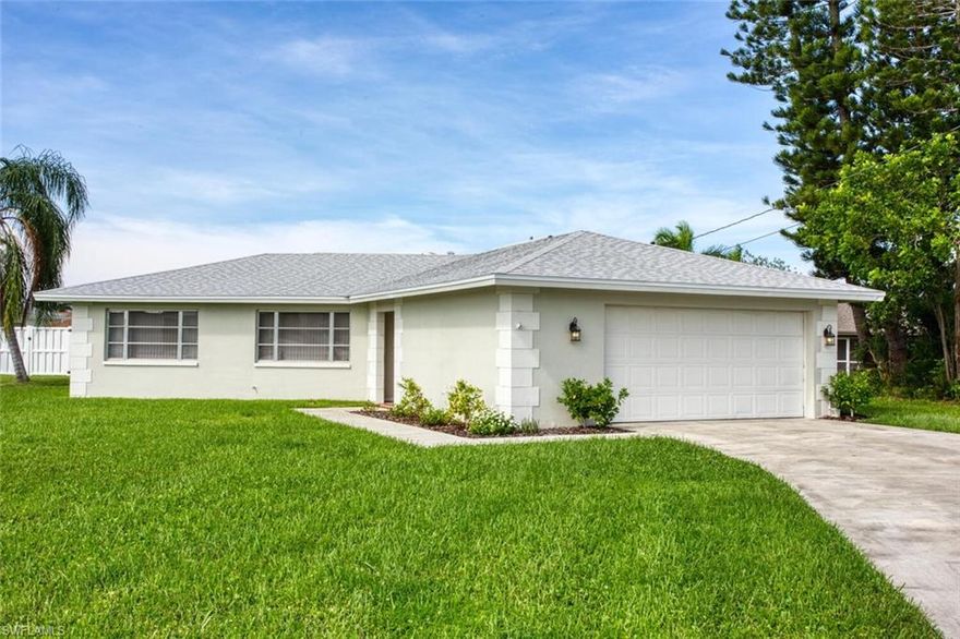 When first arriving at this home, in the highly sought after neighborhood of Savona, you will notice the oversized lot which allows ample room for parking in the driveway & being located directly across the street from the multi-million dollar homes on the Caloosahatchee River. Stepping inside you will see how this offers the perfect floorpan with the living room, dining area & kitchen offering the completely open concept, while still offering the split bedrooms and total privacy in the master suite. Most of the major components have been replaced or are newer which include: the A/C, roof, crown molding, stainless steel appliances, shaker cabinets, granite countertops, porcelain tile throughout, recessed lighting, updated bathroom vanity & the list goes on! Out back you will be captivated by the huge screened patio, large backyard, and even an area dedicated to the fire pit. It doesn't stop there because the location can't be beat. Located between the Cape Coral & Midpoint Bridges and right off Del Prado make it an easy commute to all of places SWFL has to offer!