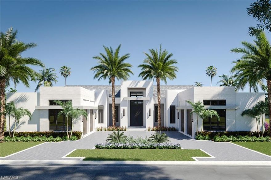 Enjoy mile-long lake views from this Grand Estate Home, a designer-furnished model built by Divco in the 6-home Veneto neighborhood in Miromar Lakes Beach & Golf Club, the #1 Community in the USA. Live along the 700-acre freshwater lake, white-sand beach, boat, water ski or wakeboard from your optional private dock. 4 bedrooms, study, 5½ baths in 5,329 sq. ft. under air and 8,562 total sq. ft. Large island and walk-in pantry in kitchen. Open floorplan with zero-edge glass pocketing doors to spacious outdoor living areas with outdoor kitchen, custom pool and spa. This home has modern architecture and offers life’s little extras – fireplaces inside and out, a lounge/bonus room, wet bar, wine room and two 2-car garages. Secluded master with his-and-her closets and baths. Designer finishes include wood and tile flooring, granite and quartz counters, custom cabinetry and more! At Miromar Lakes, residents enjoy 3 miles of white-sand beach and 5-star amenities, including the Beach Clubhouse, Blue Water Beach Grill, 10,000-sf zero-edge pool, 2 marinas, tennis, bocce, pickleball, Spa & Fitness Center, a dynamic social scene and optional membership to the private Miromar Lakes Golf Club.