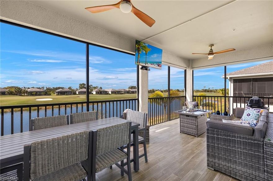 LUXURY COACH HOME IN BABCOCK NATIONAL WITH GOLF MEMBERSHIP!!! – GOLF AND RESORT STYLE LIVING!!!! NO FLOOD INSURANCE SOLAR POWER COMMUNITY NEVER LOST POWER DURING ANY HURRICANES!!
2023 EVOLUTION 4 SEAT ELECTRIC GOLF CART INCLUDED!! Experience the ultimate golf course and resort-style living in this stunning 3-bedroom, 2-bath Coach Home located in the exclusive Babcock National gated community. Perfectly positioned on a dead end street in a quiet cul-de-sac, this home offers extra privacy while being just steps from a satellite pool for added convenience. Plus, water views and spectacular sunsets from your lanai, overlooking the 16th green of the championship Babcock National Golf Course. Built in August 2023, this 2,200 sq. ft. home features a spacious, open floor plan with high-end upgrades throughout. The master suite boasts two separate walk-in closets, while the spare bedrooms also offer walk-in closets for ample storage. Recent enhancements include: New luxury vinyl plank flooring in the master bedroom, entry foyer, and stairs, Fresh paint in the entryway, living room, kitchen, dining area, and master bedroom. Lanai upgraded with elegant porcelain plank tile, creating a luxurious outdoor retreat 42” kitchen cabinets, quartz countertops, stylish new backsplash, and stainless steel appliances Quartz countertops in both bathrooms, adding a modern touch The oversized 2-stall garage features an extension for a golf cart and extra storage, with ceiling and wall-mounted racks to maximize space. Impact Windows and Sliding 8' Doors Unmatched Community Amenities Living in Babcock National means enjoying top-tier amenities, including: Resort-style pool with a grill and bar serving deli food and beverages Brand-new clubhouse with restaurants, meeting spaces, and outdoor seating overlooking the golf course and water views State-of-the-art fitness center and spa for all your wellness needs. A Sustainable and Active Community In addition to private amenities, residents have access to all that Babcock Ranch has to offer, including: America's first solar-powered town, ensuring sustainable and eco-friendly living Resilient infrastructure with underground utilities and elevated land, providing protection against hurricanes and flooding, Grocery store, retail shops, and diverse restaurants for everyday convenience Several satellite pools, including one just steps away for added convenience Pickleball and tennis courts, perfect for active recreation Multiple parks, dog parks, and a brand-new splash park, offering fun for the whole family the heart of downtown Babcock Ranch, featuring: Live entertainment every Friday and Saturday night – bring your lawn chairs and enjoy the music! Food trucks and beverage stations with a variety of delicious options Scenic lake views of Lake Babcock, providing the perfect backdrop for an evening out. Every Sunday Farmers Market!! This is more than just a home—it's a lifestyle! Don’t miss the opportunity to own a piece of paradise