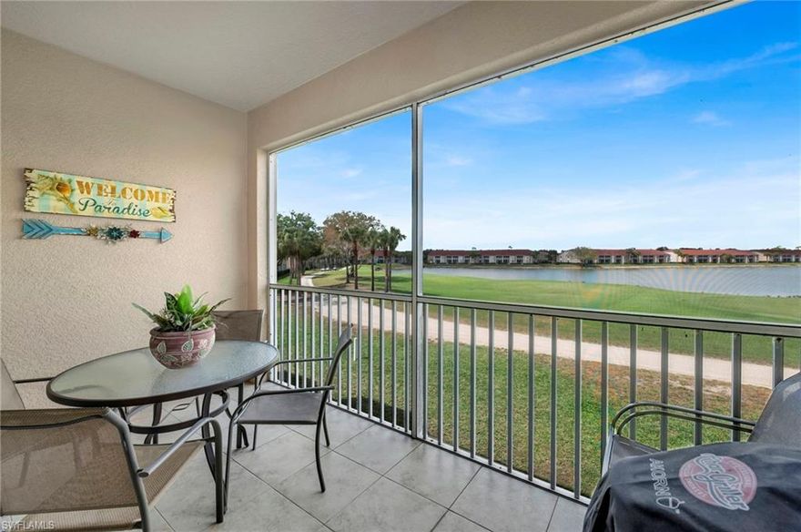 Gorgeous golf course vistas abound from the screened-in lanai of this first-floor, 2-bed, 2-bath condo in the Cypress Trace community of Cypress Woods Golf and Country Club! Enjoy abundant wildlife, golf, lake and fountain views from this spacious property, deeded with full golf and all of the amenities this popular club has to offer. This condo is offered turnkey furnished with exceptional pieces. It is situated perfectly overlooking the 16th green and lake. Sit back and enjoy Naples' world-renowned sunsets. Cypress Woods Golf and Country Club is one of the most desirable bundled golf clubs in town with 8 new pickleball courts, bocce courts and pavilion, resort-style pool and spa, lap pool, fitness center with group exercise classes and updated equipment including Peloton bikes. Owners enjoy full privileges for the 18-hole Gordon Lewis designed course, use of all amenities including the driving range, the bar and grill room, outdoor dining and club events. Take a stroll along the miles-long walk and jog path. There's so much to do and see just minutes from shopping, restaurants and the white sand beaches of the Gulf. This beautiful property has had just one owner! We can't wait to welcome you!