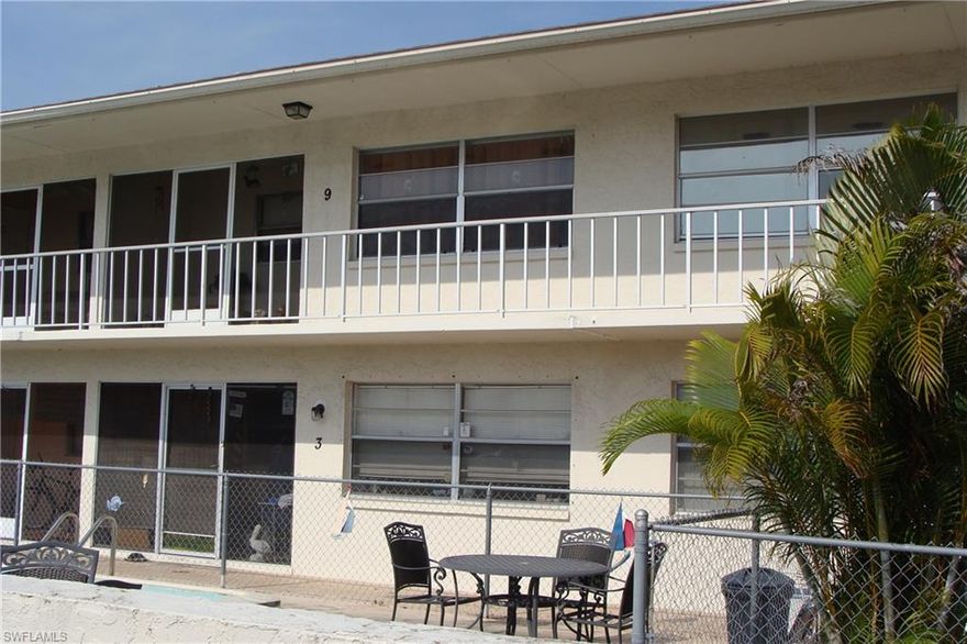 Great investment opportunity with this 2bdrm,2bath condo with pool. All appliances included. Within walking distance of Cape Coral Yacht club and downtown Cape Corals shopping, restaurants, bus, Four Freedoms park and Bimini Basin. Unit has dedicated parking spot as well as additional visitor spots. A/C unit 2 years old.