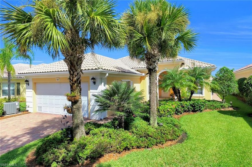 Unlike many homes on the market, this spacious three-bedroom, three-bath home with a den includes high volume ceilings, eight-foot doors, stainless steel appliances, bamboo wood floors and a beautiful inground heated pool with screened lanai. The master suite looks out to the pool and lake and offers dual baths with two full walls of closets. There are tons of cabinets in the laundry room, a utility sink and the washer and dryer are included. The two-car garage has a custom workbench and built-in storage. This beautiful poured concrete home is situated in the gated community of VeronaWalk. The maintenance fees are among the lowest in Naples, the mature landscape is meticulously maintained and the amenities are numerous. The community is conveniently located near shopping and Marco Island on Collier Boulevard, north of U.S. 41.