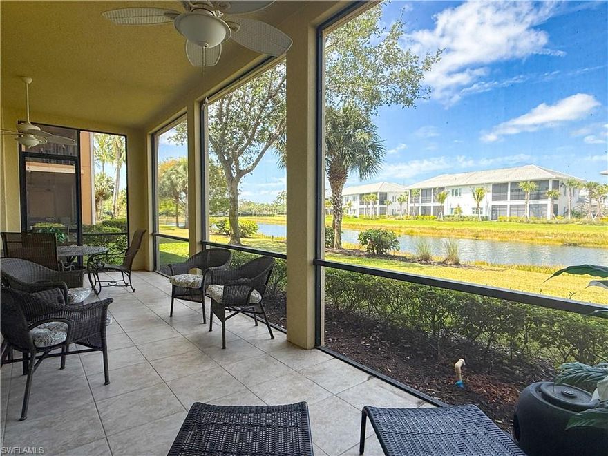 ** FIDDLER'S CREEK 3/3 WATERFRONT COACH HOME ** SOCIAL MEMBERSHIP TO FIDDLER'S CREEK ** Elegant Lakefront 3-Bed, 3-Bath Coach Home with Social Membership at Fiddler’s Creek – Naples, FL Welcome to Callista at Fiddler’s Creek, where luxury meets leisure in one of Naples' most prestigious communities. This beautifully furnished 3-bedroom, 3-bathroom coach home offers 2,237 square feet of sophisticated living space, designed to maximize comfort, privacy, and breathtaking panoramic lake views with unforgettable western sunsets. Property Highlights: 3 Bedrooms / 3 Bathrooms – each bedroom is a private ensuite, ideal for guests and family Expansive open floor plan with abundant natural light and tasteful furnishings Stunning primary suite with tranquil lake views, a spa-inspired bath featuring a soaking tub, walk-in shower, and dual vanities Gourmet kitchen perfect for entertaining Spacious laundry room with garage access 2-car garage Community pool access Panoramic wide lake views from a screened lanai, ideal for evening relaxation Membership & Amenities: Optional Social Membership to Fiddler’s Creek (Golf not included) Access to the 54,000 sq. ft. Clubhouse Three resort-style pools, tennis courts, fitness center, and luxury spa Fine and casual dining options, walking/biking trails, and a vibrant social calendar Location Perks: Just minutes from Marco Island Executive Airport, world-class Naples white-sand beaches, and the dining and nightlife of Famous Naples’ 5th Avenue South, this home places you at the center of convenience and elegance. Optional Social Membership w/transfer fee- No golf Sorry, no Pets allowed Experience the serene beauty and upscale lifestyle that only Fiddler’s Creek can offer.
